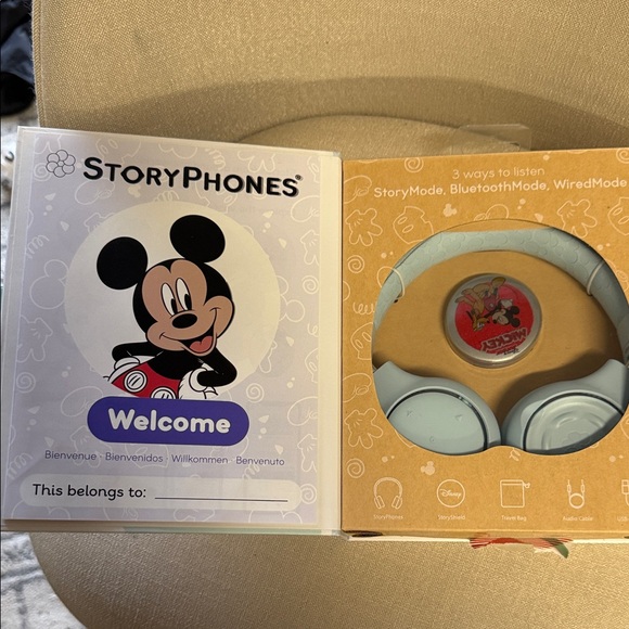 Disney StoryPhones Blue Kids Headphones with Mickey Mouse - Picture 2 of 6